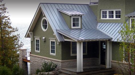 pinterest craftsman green house with metal roof|green metal roofing ideas.